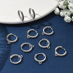 Латунные серьги-кольца из прозрачного кубического циркония&nbsp;XGR0154P-96P