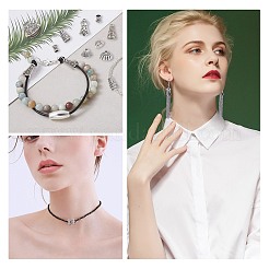 Тибетский стиль сплав и ccb пластиковые бусины конусы и колпачки&nbsp;TIBE-SC0001-19AS