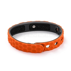 Плоские браслеты из силиконового шнура&nbsp;BJEW-F421-01A