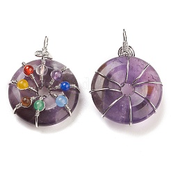 Подвески из натурального аметиста &nbsp;G-A031-01P-07