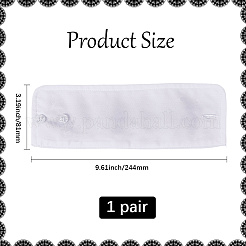 Съемные хлопковые манжеты на запястьях с резиновой кнопкой&nbsp;AJEW-WH20077-020B