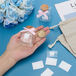 2 шт. квадратная стеклянная пустая бутылка желаний&nbsp;AJEW-WR0002-86