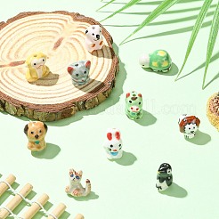 11шт 11 стиля фарфоровые бусины ручной работы с принтом&nbsp;PORC-CJ0001-26