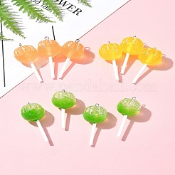 9 шт. 3-х цветные подвески из полупрозрачной смолы&nbsp;FIND-FS0002-90