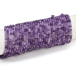 Природный аметист нитей бисера&nbsp;G-L625-A01-3x2mm-02