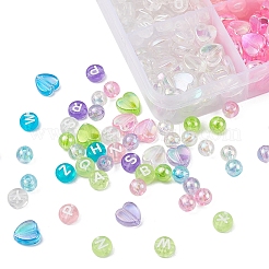 800шт 3 стиля 5 цвета прозрачные акриловые бусины&nbsp;TACR-YW0001-45
