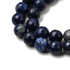 Нитки бусины из натурального ляписа-лазури&nbsp;G-D840-38-8mm