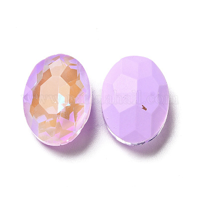 Стеклянные кабошоны со стразами в флуоресцентном стиле мокко GGLA-M005-01A-371MK-1
