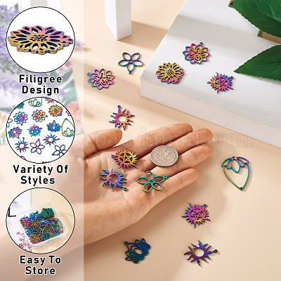 28 шт. 7 стиля подвески и кулоны из нержавеющей стали 304&nbsp;STAS-BY0001-12-1