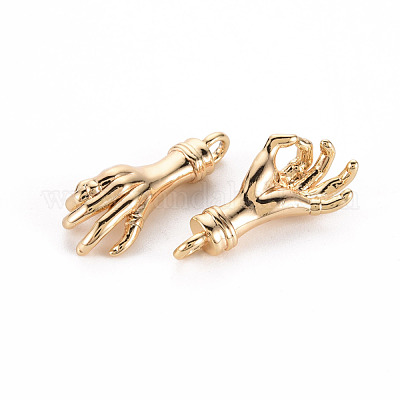 Латунные микропаве прозрачные подвески с фианитом KK-S356-450-NF-1