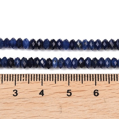 Природный содалит бисер нитей&nbsp;G-B175-A09-2x4mm-1