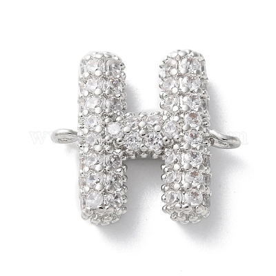 Латунные микро-паве кубические цирконии буквы соединения KK-I717-04H-P-1