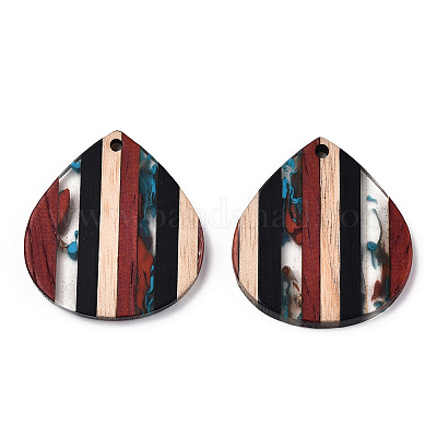 Подвески из смолы и ореха&nbsp;RESI-N039-18-1