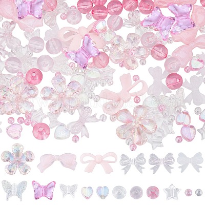 Прозрачные акриловые бусины смешанного стиля&nbsp;TACR-SC0001-27A-1