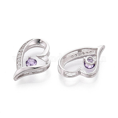 925 подвеска из стерлингового серебра с прозрачным микропаве и цирконием&nbsp;STER-T008-81A-P-1