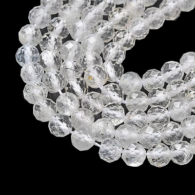 Бусины из натурального белого топаза&nbsp;G-L651-C15-5mm-1