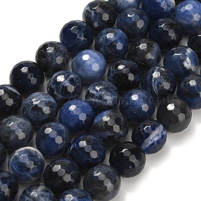 Природный содалит бисер нитей&nbsp;G-C280-B02-12mm-1