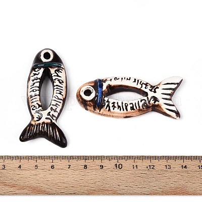 Ручной работы фарфора большие кулоны&nbsp;PORC-T133-40-1