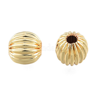 Латунные рифленые бусины&nbsp;KK-N259-27B-1