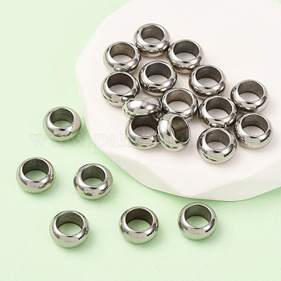 Бусины из нержавеющей стали rondelle 304&nbsp;STAS-N020-01-10mm-1