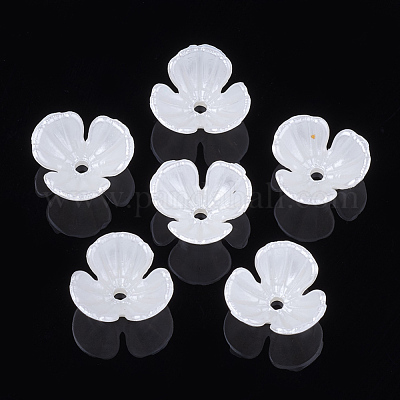 3-лепестковый абс пластмассовый имитационный жемчуг шарики&nbsp;OACR-S020-20-1