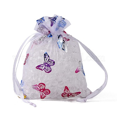 Прямоугольные сумки из органзы с кулиской и принтом&nbsp;LS-CON-PW0001-057A-1