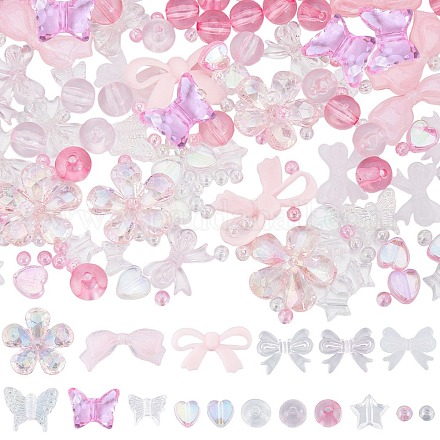 Прозрачные акриловые бусины смешанного стиля&nbsp;TACR-SC0001-27A-1