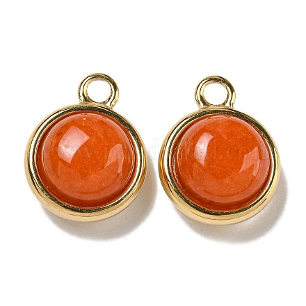 Природного нефрита окрашенных подвески STAS-L022-398B-G-1