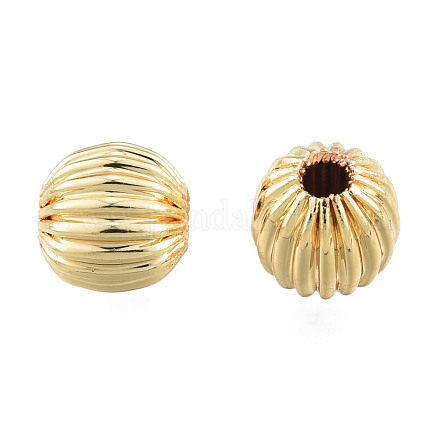 Латунные рифленые бусины&nbsp;KK-N259-27B-1