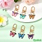 6Pcs Butterfly Alloy Enamel Pendant Decorations, with Swivel Clasp, Mixed Color, 47mm