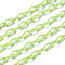 ABS Plastic Cable Chains, Oval, Pale Green, Link: 13x7~7.5x2mm, 15.35~15.74 inch(39~40cm)/strand