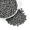 6/0 Baking Paint Glass Round Seed Beads, Dark Gray, 4~5x3~4mm, Hole: 1~2mm, about 4500pcs/pound