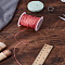 47~50 Yards Waxed Cotton Thread Cords, Macrame Artisan String, with 1Pc Plastic Empty Spools for Jewelry Making, Light Coral, 1mm
