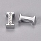 Alloy Slide Charms, with Crystal Rhinestone, Letter, Platinum, Letter.I, I: 12x6.5x4.5mm, Hole: 1.5x8mm