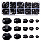 1 Box Craft Plastic Doll Eyes Set, Half Round, Doll Making Supplies, Black, 4~10mm, 760pcs/box