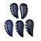Dyed Natural Lapis Lazuli Pendants, Wing Charms, 43~43.5x20~20.5x18~18.5mm, Hole: 1.5mm