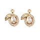 Латунные микропаве прозрачные подвески с фианитом KK-A259-21G-1