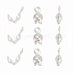 150шт серебристого цвета с металлическим наконечником, Каллоте заканчивается, крышка раскладушки, 8 мм длиной, шириной 4 мм , отверстие : 1.5 мм, 150 шт / 10 г