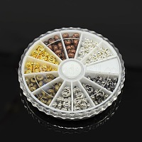 1 коробка 6 цвета обжимной бисер крышки KK-X0056-NF-B