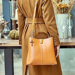 Набор для самостоятельного изготовления подвесного украшения из дерева в виде креста&nbsp;DIY-GL0004-110