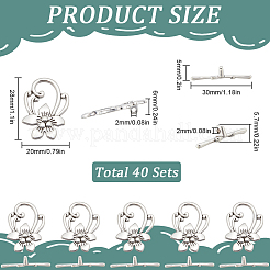 40 шт. застежки из сплава в тибетском стиле&nbsp;FIND-SP0001-57