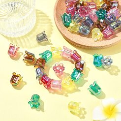 50шт УФ-покрытие непрозрачные акриловые бусины&nbsp;MACR-CJ0002-22