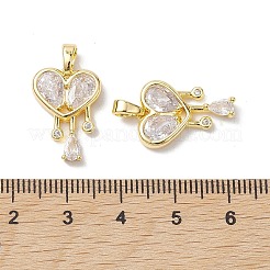 Подвески из латуни с микро-паве ко Дню святого Валентина&nbsp;KK-K360-25G