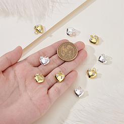 10 шт. 2-х цветные латунные подвески с кубическим цирконием&nbsp;KK-GA0002-35