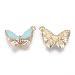 Кулоны из сплава эмали со стразами&nbsp;X-ENAM-T009-57A-RS