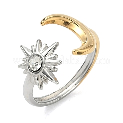 Открытые кольца-манжеты из нержавеющей стали 304 с микропаве из кубического циркония&nbsp;RJEW-P180-05A