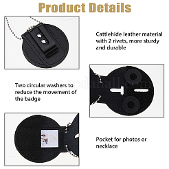 Держатель для значка из коровьей кожи&nbsp;AJEW-WH0696-023B