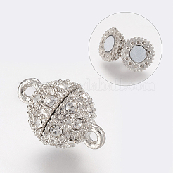 Сплав Rhinestone магнитные застежки&nbsp;LS-X-RB-H116-2-N