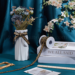 10 ярд эластичного шнура из полиэстера с золотым тиснением и цветком OCOR-WR0001-49A