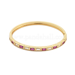 Браслеты из латуни с микропаве из кубического циркония для женщин&nbsp;BJEW-G730-01G-02